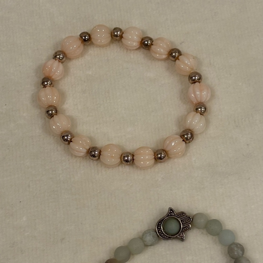 Four Bead/Stone Stretch Bracelets - image 5